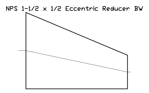 Vorschau des Symbols NPS 1-1/2 x 1/2 Eccentric Reducer BW, Block FIT_B169_REDE_1.5X0.5