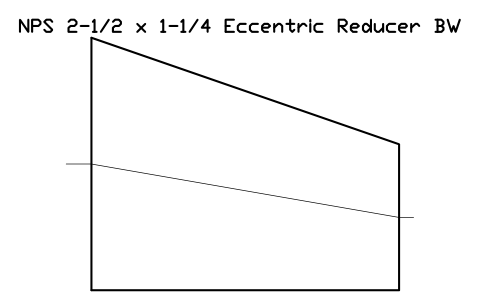 Vorschau des Symbols NPS 2-1/2 x 1-1/4 Eccentric Reducer BW, Block FIT_B169_REDE_2.5X1.25