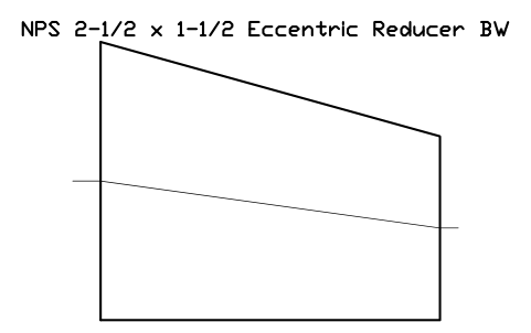 Vorschau des Symbols NPS 2-1/2 x 1-1/2 Eccentric Reducer BW, Block FIT_B169_REDE_2.5X1.5