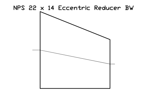 Vorschau des Symbols NPS 22 x 14 Eccentric Reducer BW, Block FIT_B169_REDE_22X14