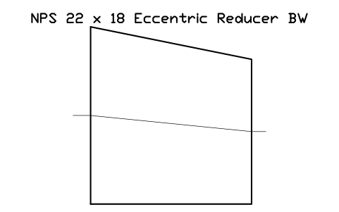 Vorschau des Symbols NPS 22 x 18 Eccentric Reducer BW, Block FIT_B169_REDE_22X18