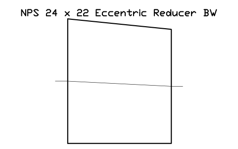 Vorschau des Symbols NPS 24 x 22 Eccentric Reducer BW, Block FIT_B169_REDE_24X22
