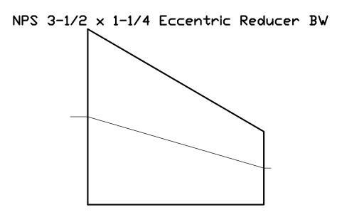 Vorschau des Symbols NPS 3-1/2 x 1-1/4 Eccentric Reducer BW, Block FIT_B169_REDE_3.5X1.25