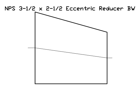 Vorschau des Symbols NPS 3-1/2 x 2-1/2 Eccentric Reducer BW, Block FIT_B169_REDE_3.5X2.5