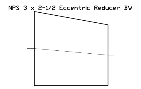 Vorschau des Symbols NPS 3 x 2-1/2 Eccentric Reducer BW, Block FIT_B169_REDE_3X2.5