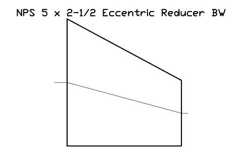 Vorschau des Symbols NPS 5 x 2-1/2 Eccentric Reducer BW, Block FIT_B169_REDE_5X2.5
