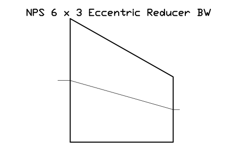 Vorschau des Symbols NPS 6 x 3 Eccentric Reducer BW, Block FIT_B169_REDE_6X3