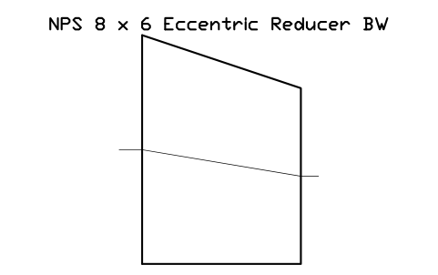 Vorschau des Symbols NPS 8 x 6 Eccentric Reducer BW, Block FIT_B169_REDE_8X6