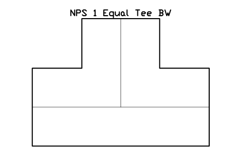 Vorschau des Symbols NPS 1 Equal Tee BW, Block FIT_B169_TEE_1