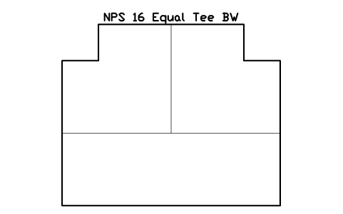 Vorschau des Symbols NPS 16 Equal Tee BW, Block FIT_B169_TEE_16