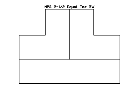 Vorschau des Symbols NPS 2-1/2 Equal Tee BW, Block FIT_B169_TEE_2.5