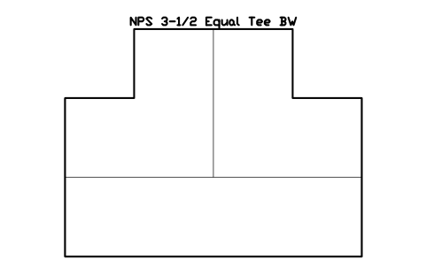 Vorschau des Symbols NPS 3-1/2 Equal Tee BW, Block FIT_B169_TEE_3.5