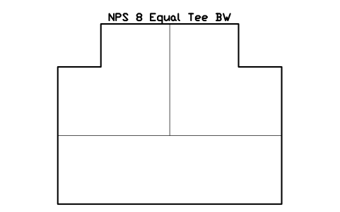 Vorschau des Symbols NPS 8 Equal Tee BW, Block FIT_B169_TEE_8