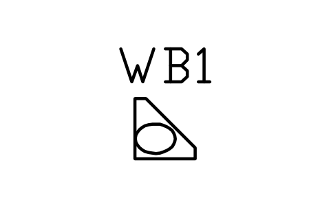Vorschau des Symbols Wash basin, corner, Block ARCH_BASIN_CORNER