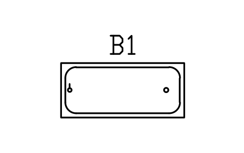 Vorschau des Symbols Bathtub, rectangular, Block ARCH_BATH