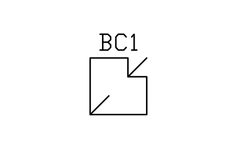 Vorschau des Symbols Corner base cabinet, Block ARCH_CABINET_CORNER