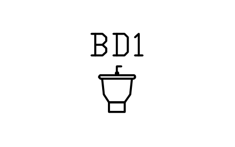 Vorschau des Symbols Bidet, front view, Block ARCH_ELEV_BIDET_FRONT