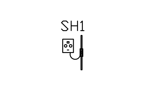 Vorschau des Symbols Electric shower unit, front view, Block ARCH_ELEV_SHOWER_ELECTRIC