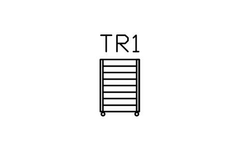 Vorschau des Symbols Towel radiator, front view, Block ARCH_ELEV_TOWEL_RADIATOR