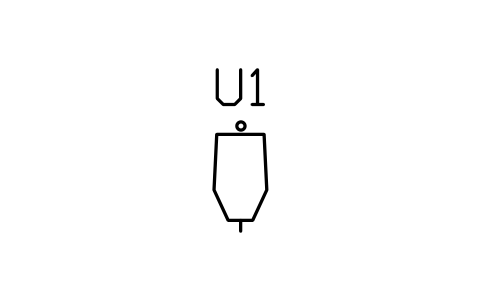Vorschau des Symbols Urinal, wall-hung, front view, Block ARCH_ELEV_URINAL_FRONT