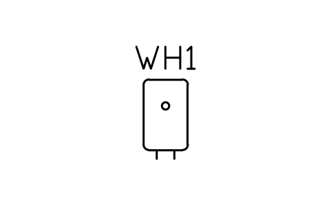 Vorschau des Symbols Water heater tank, front view, Block ARCH_ELEV_WATER_HEATER