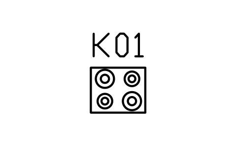Vorschau des Symbols Hob, four burners, Block ARCH_HOB
