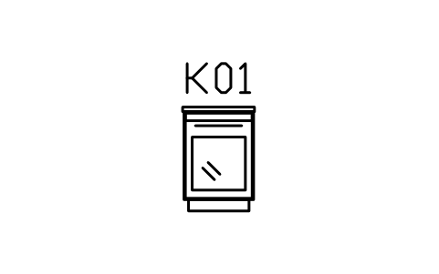 Vorschau des Symbols Built-in oven 600 under worktop, Block ARCH_KITEL_OVEN_UNDER