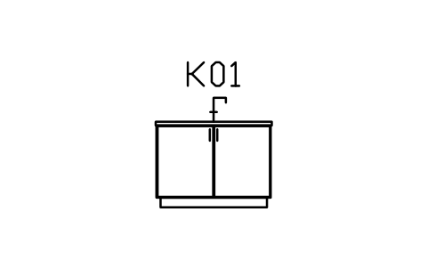 Vorschau des Symbols Sink base 1200 with tap, Block ARCH_KITEL_SINK1200