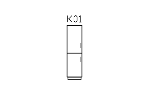 Vorschau des Symbols Tall larder unit 600 x 2150, Block ARCH_KITEL_TALL600