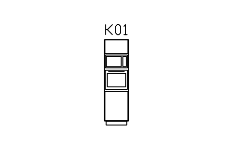 Vorschau des Symbols Tall unit with oven and microwave, Block ARCH_KITEL_TALL_OVEN