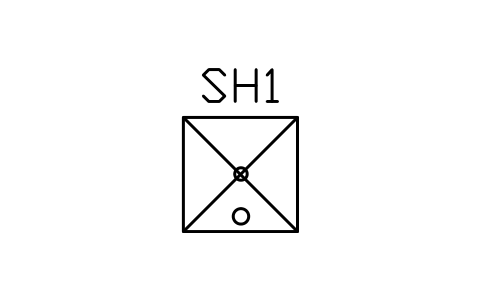 Vorschau des Symbols Shower tray, square, Block ARCH_SHOWER_TRAY