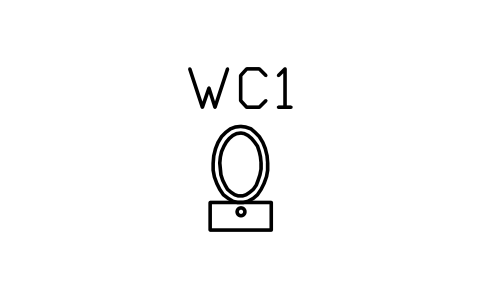 Vorschau des Symbols WC, floor-mounted, Block ARCH_WC