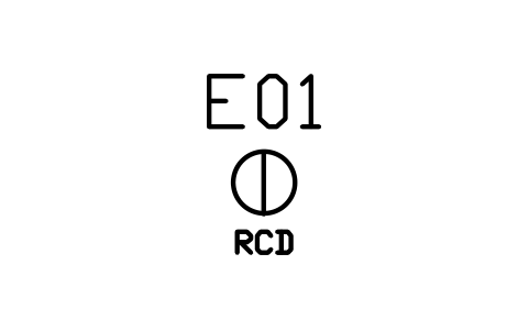 Anteprima del simbolo Socket outlet with RCD, blocco BEP_SOCKET_RCD