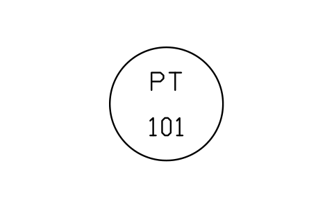 Field instrument bubble 심볼 미리보기, 블록 IS3_FIELD_INSTRUMENT