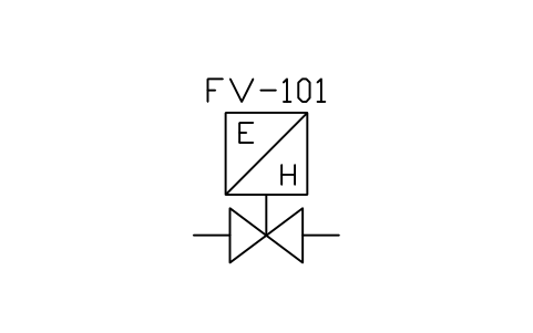 Control valve, E/H converter 심볼 미리보기, 블록 IS3_VALVE_CONVERTER
