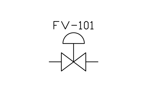 Control valve, diaphragm 심볼 미리보기, 블록 IS3_VALVE_DIAPHRAGM