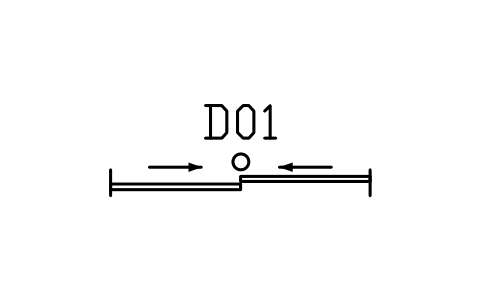 Vorschau des Symbols Door, automatic sliding, Block ARCH_DOOR_AUTOMATIC