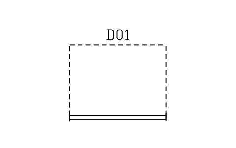 Vorschau des Symbols Door, overhead / garage, Block ARCH_DOOR_OVERHEAD