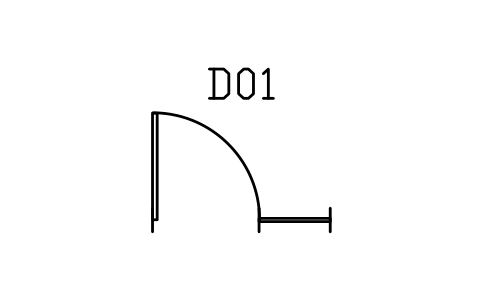 Vorschau des Symbols Door, single with sidelight, Block ARCH_DOOR_SIDELIGHT
