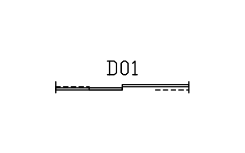 Vorschau des Symbols Door, sliding double, Block ARCH_DOOR_SLIDING_DOUBLE