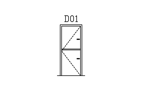 Vorschau des Symbols Door elevation, stable (Dutch), Block ARCH_ELEV_DOOR_DUTCH