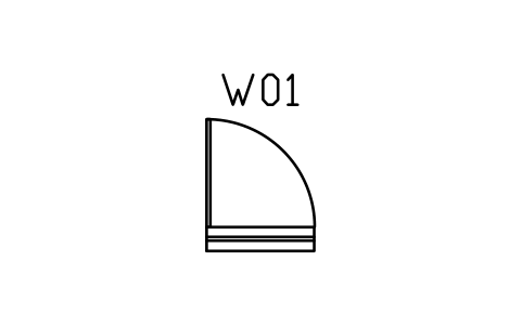 Vorschau des Symbols Window, casement single, Block ARCH_WINDOW_CASEMENT