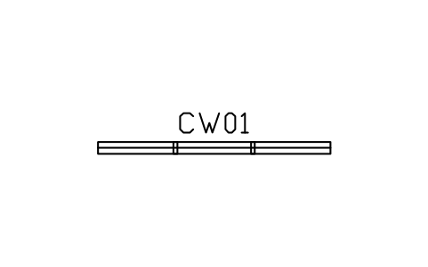 Vorschau des Symbols Curtain wall segment, Block ARCH_WINDOW_CURTAIN