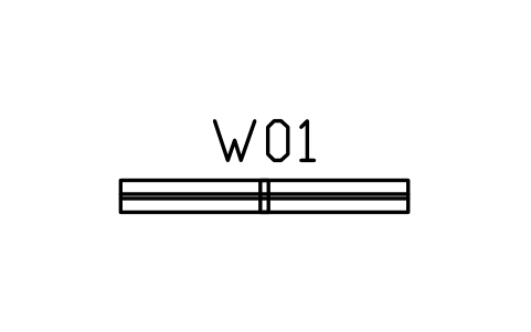 Vorschau des Symbols Window, double fixed with mullion, Block ARCH_WINDOW_DOUBLE_FIXED