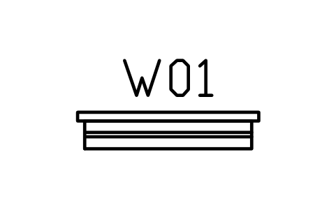 Vorschau des Symbols Window, fixed with sill, Block ARCH_WINDOW_SILL