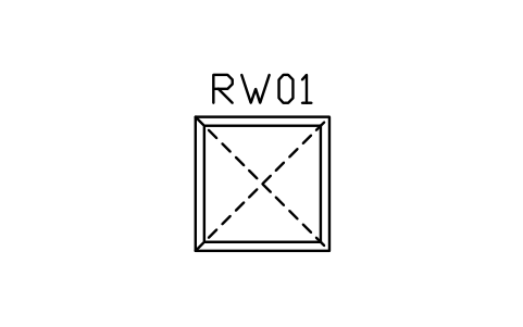 Vorschau des Symbols Skylight / roof window, Block ARCH_WINDOW_SKYLIGHT