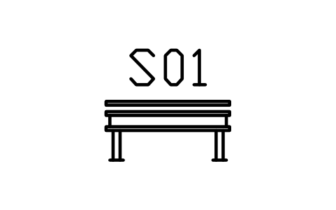 シンボル Bench, front view のプレビュー（ブロック ENT_BENCH_FRONT）
