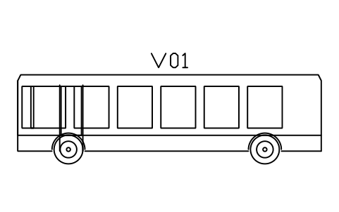 シンボル Bus, city bus, side view のプレビュー（ブロック ENT_BUS_SIDE）