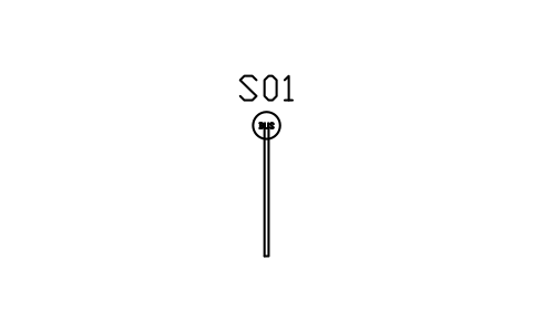シンボル Bus stop sign, 3000 のプレビュー（ブロック ENT_BUS_STOP_SIGN）