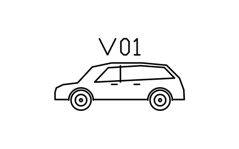 シンボル Car, hatchback, side view のプレビュー（ブロック ENT_CAR_HATCH_SIDE）
